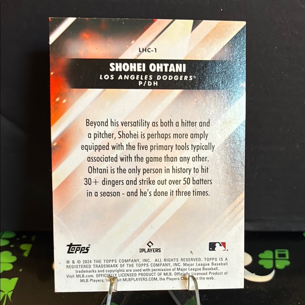Topps Shohei Ohtani Card with Red and Blue Accents - Picture 2 of 2